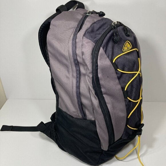Vintage Nike ACG Backpack Outdoor Hiking Lightweight Gray Yellow - Picture 5 of 15